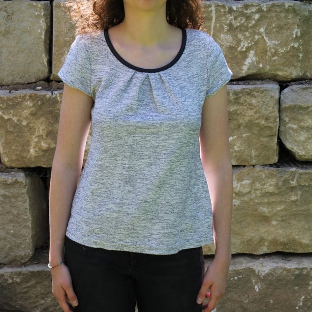 Merona heathered gray blouse size medium